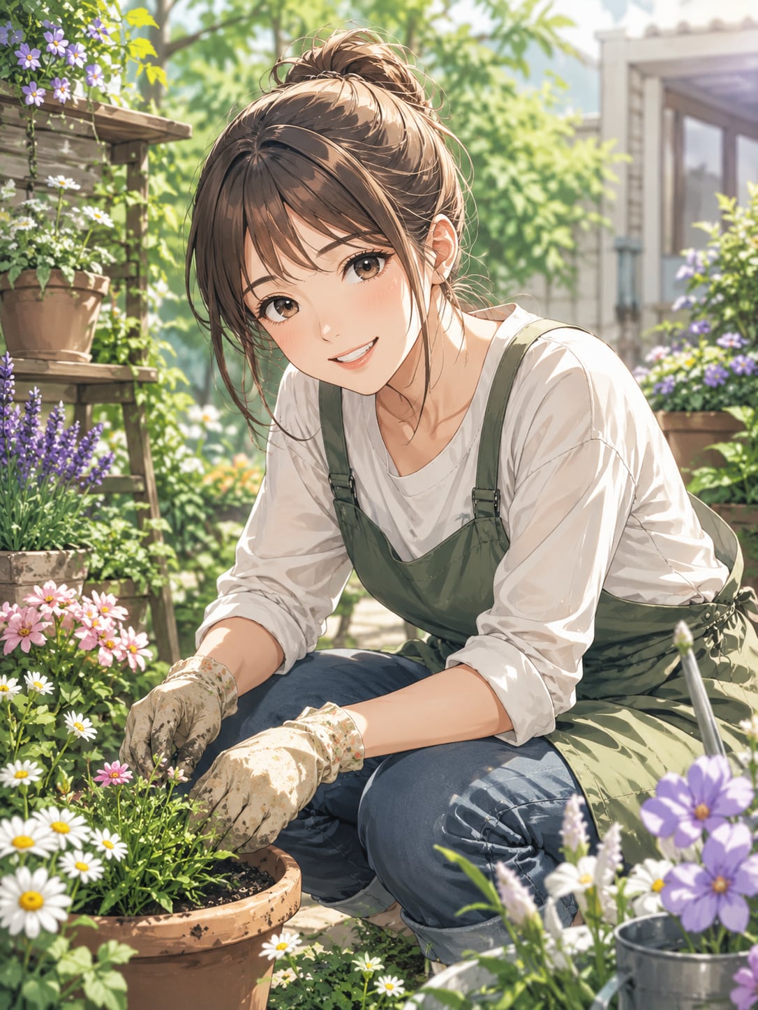 ガーデニングの女性