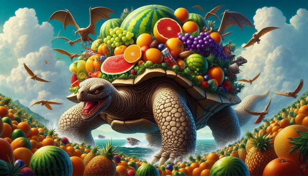 捕獲レベル19　フルーツ盛玄武！（クーダモノ島の守護者）