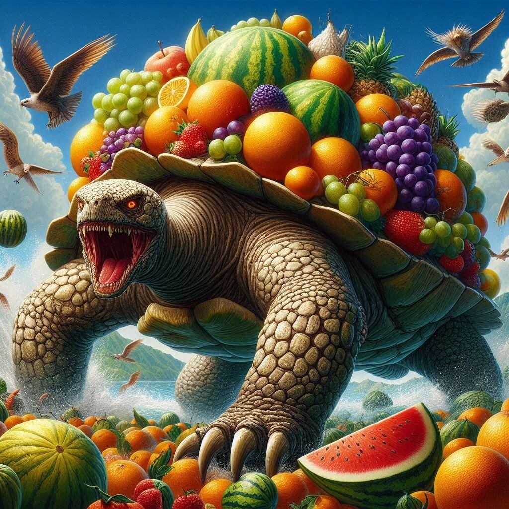 捕獲レベル19　フルーツ盛玄武！（クーダモノ島の守護者）