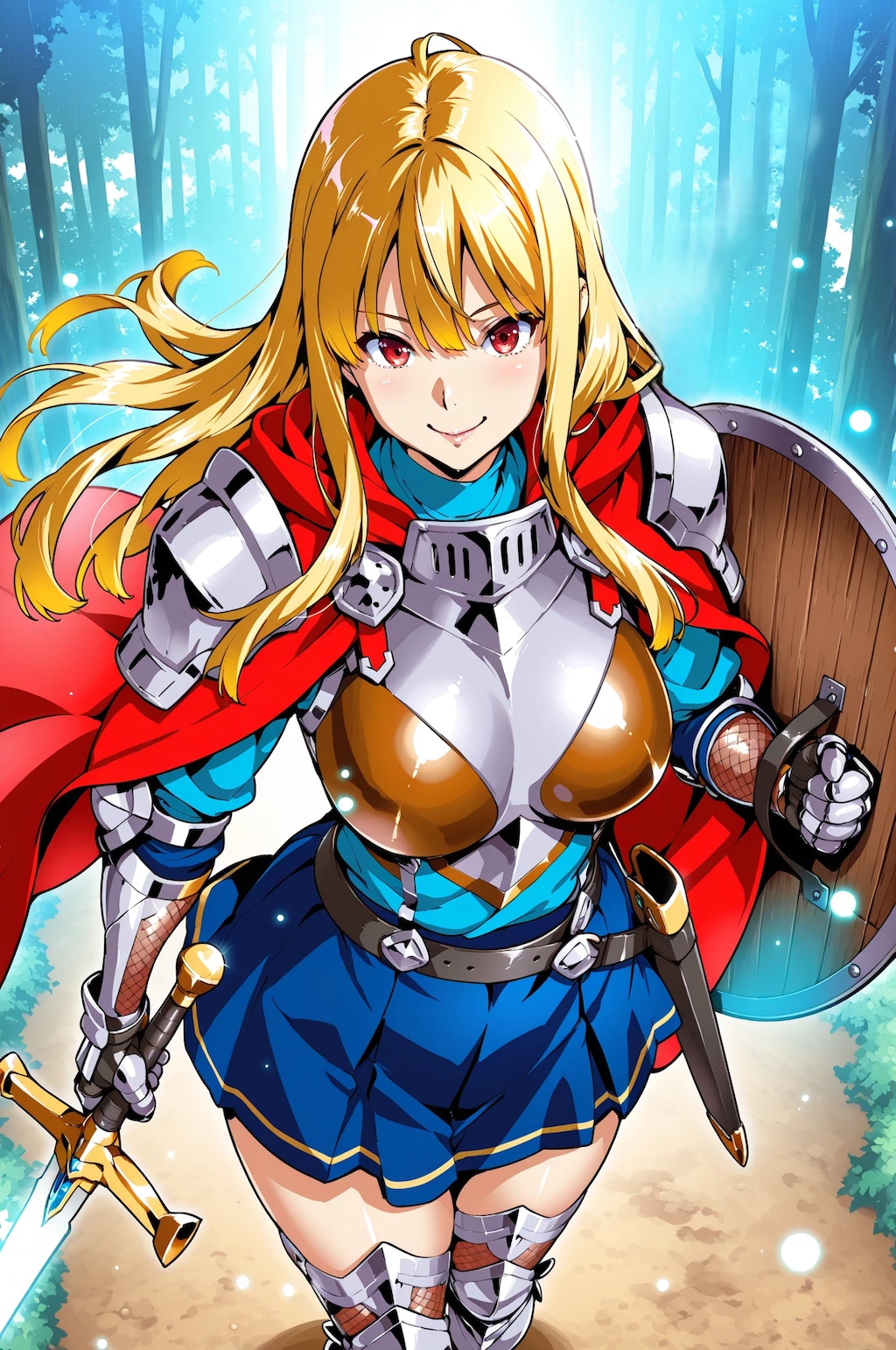 森を行く騎士