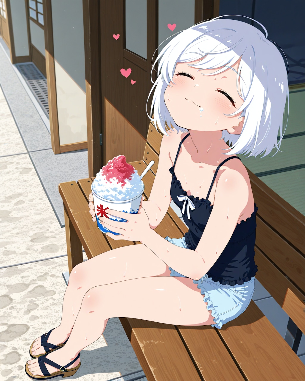 暑い夏にかき氷