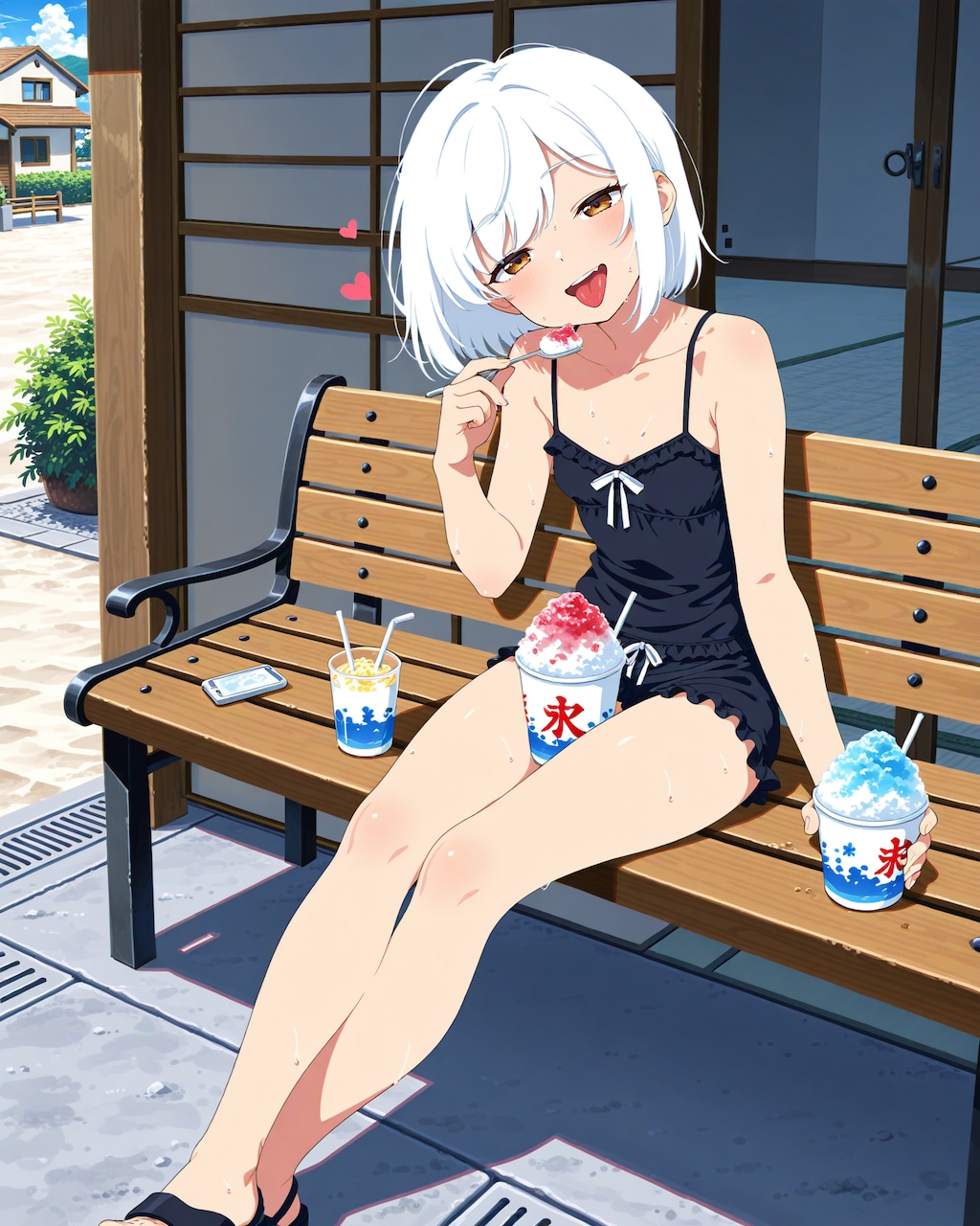 暑い夏にかき氷