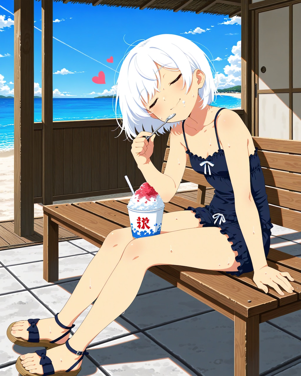 暑い夏にかき氷