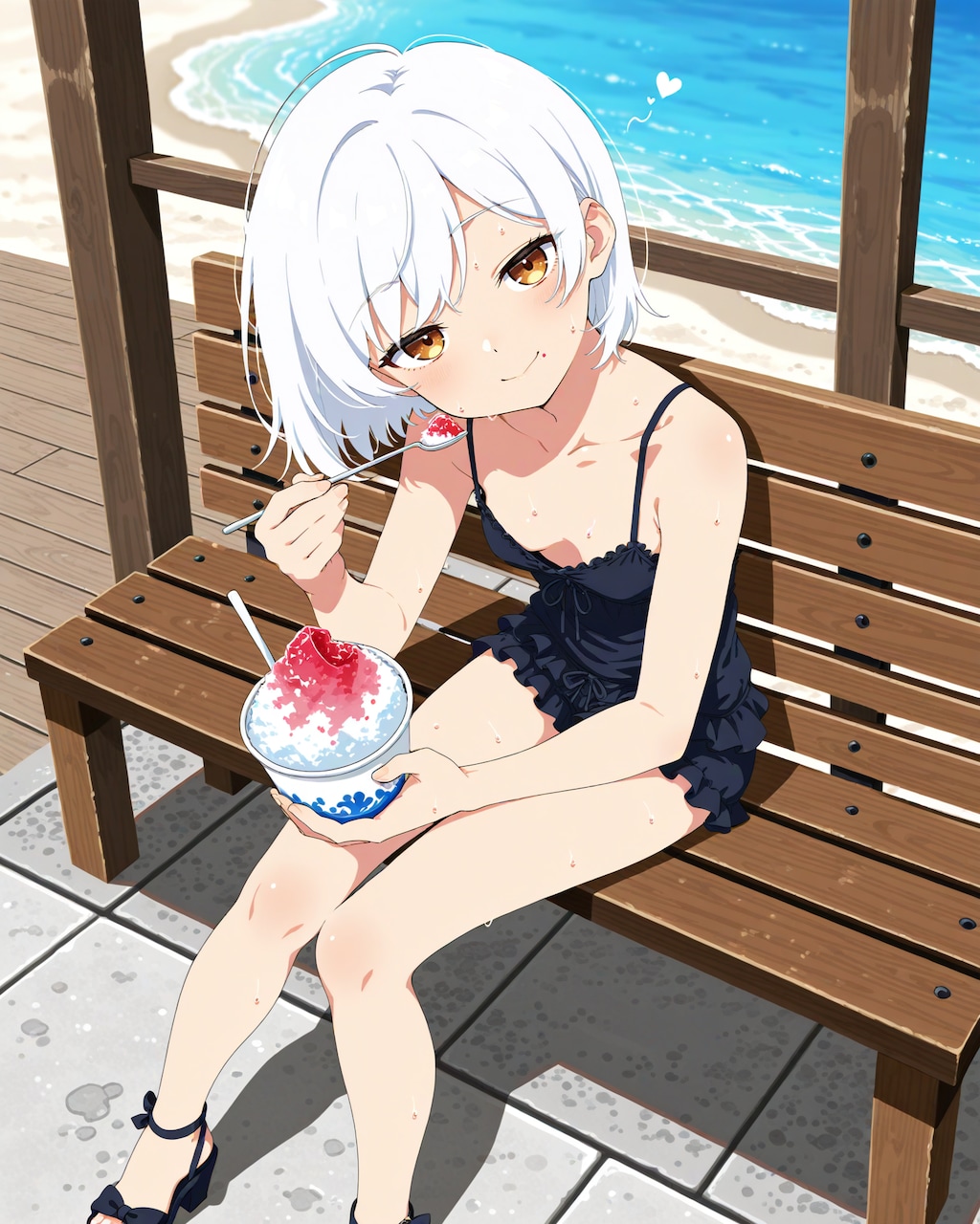 暑い夏にかき氷