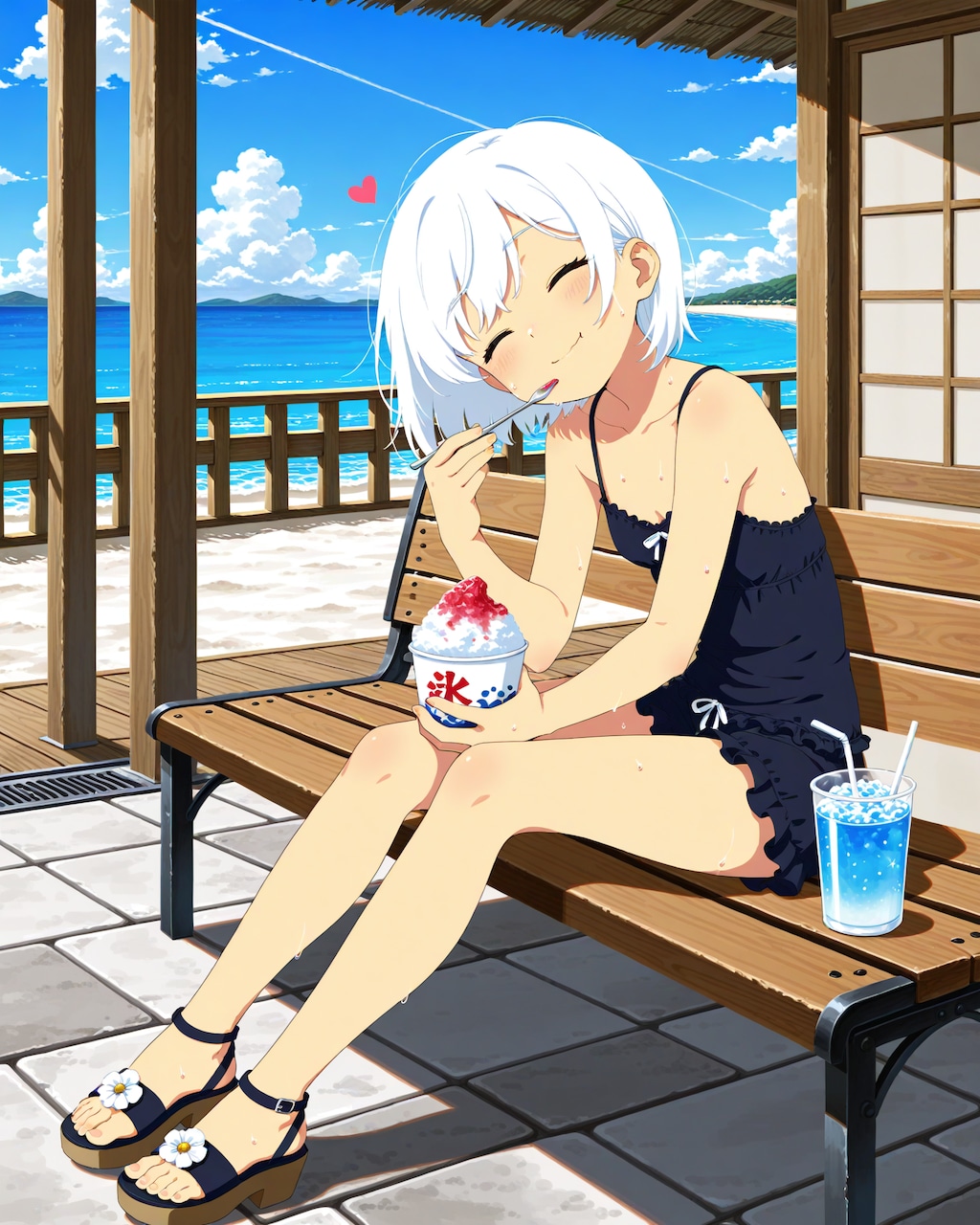 暑い夏にかき氷
