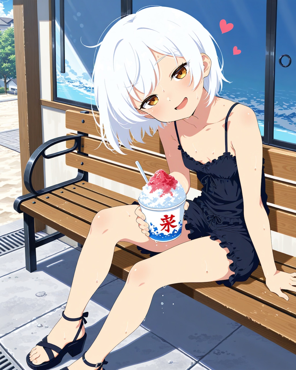 暑い夏にかき氷