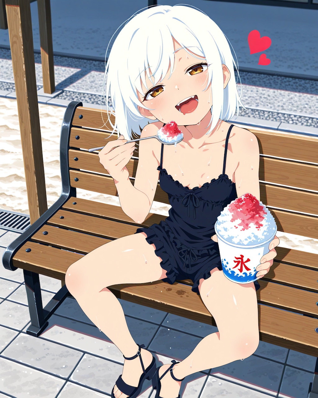 暑い夏にかき氷