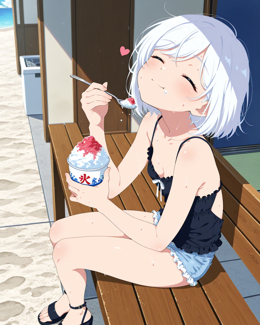 暑い夏にかき氷