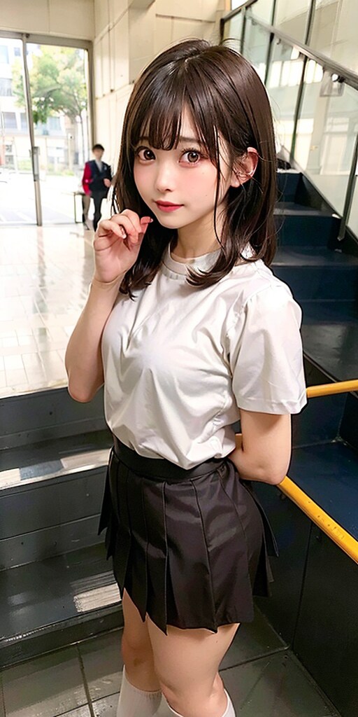 学校にて