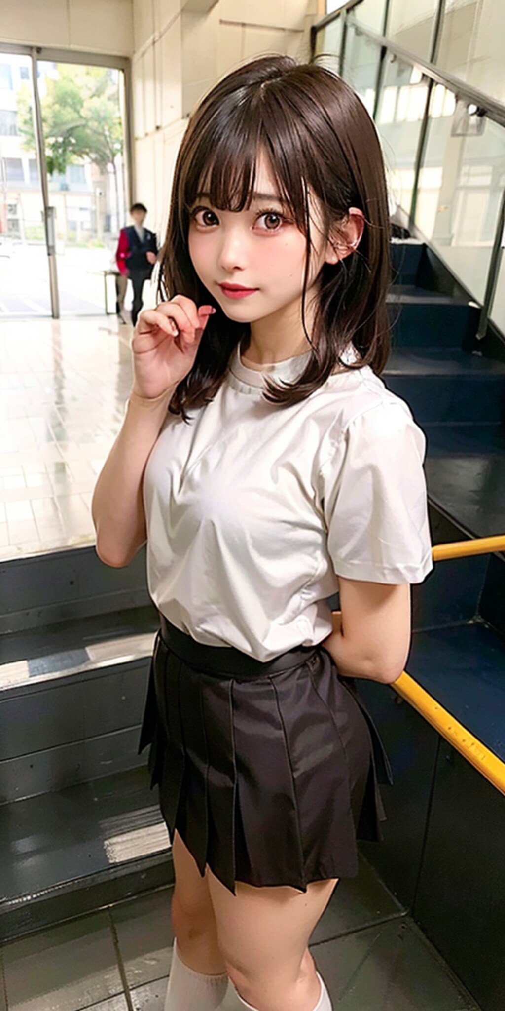学校にて