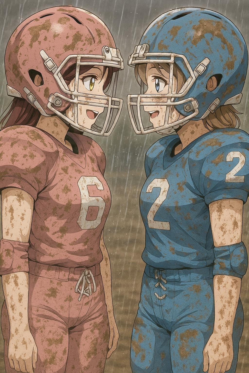 🏈泥まみれの女子アメフト 157