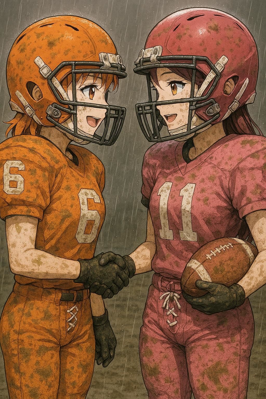 🏈泥まみれの女子アメフト 157