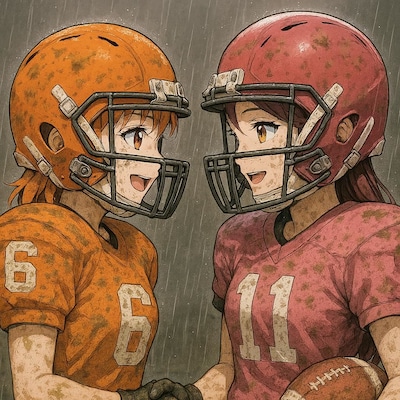 🏈泥まみれの女子アメフト 157