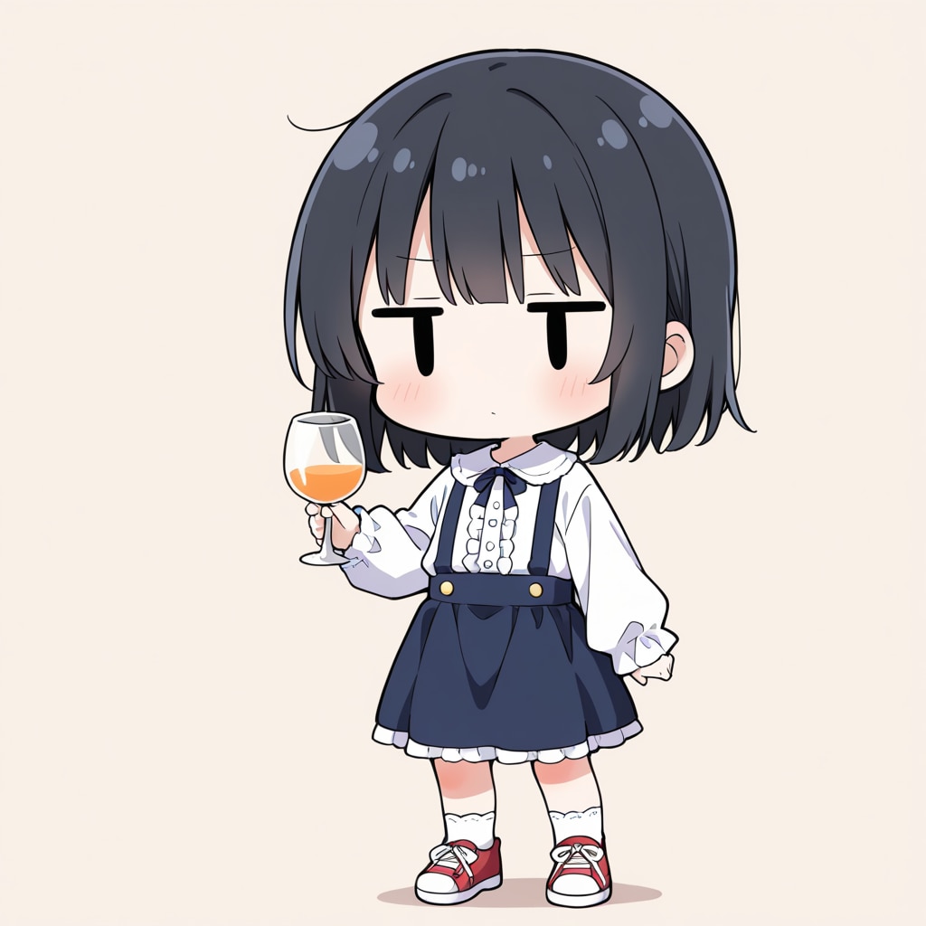 ワイングラスを持ってみる