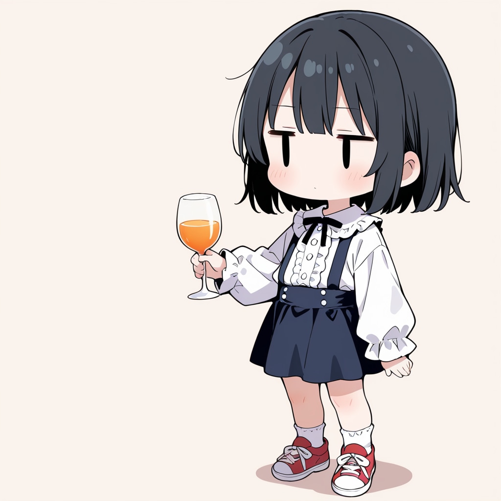 ワイングラスを持ってみる