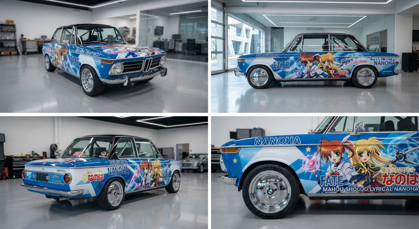 魔法少女リリカルなのは痛車 BMW2002 | の人気AIイラスト・グラビア