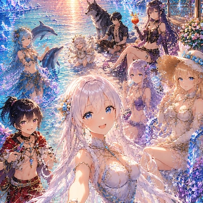 「ようこそ、世界で一番美しいクリスタル・リゾートへ。」 | の人気AIイラスト・グラビア
