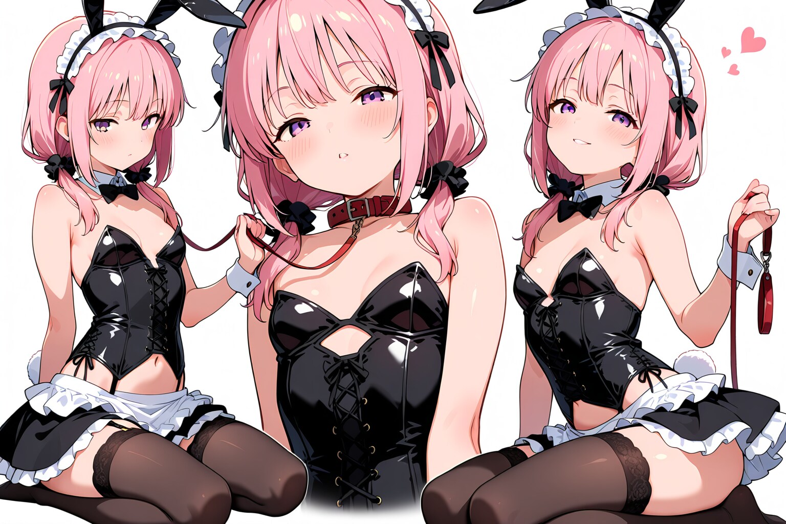 ゆるふわ桃髪少女49『メイドバニー＋正座ポーズ』