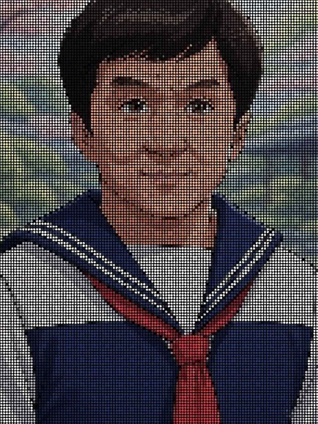 【JC】セーラー服を着た黒髪ショートヘアのJCさん