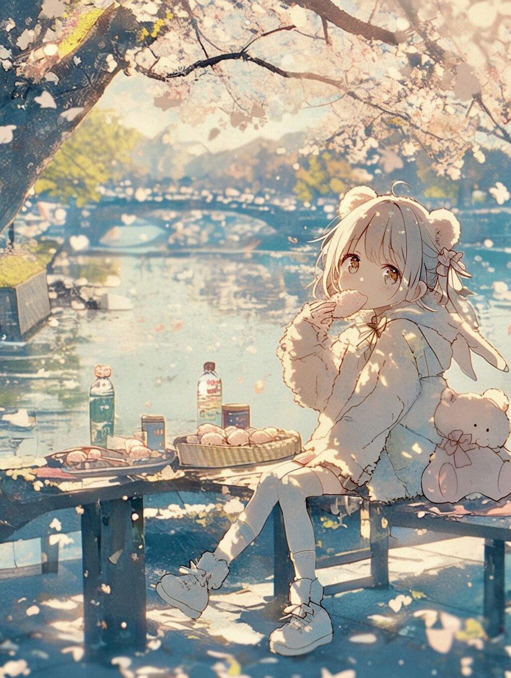 春のさくらとくま娘🐾