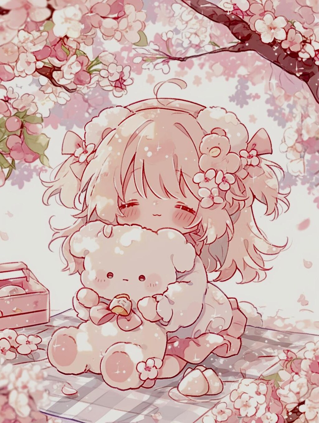 春のさくらとくま娘🐾