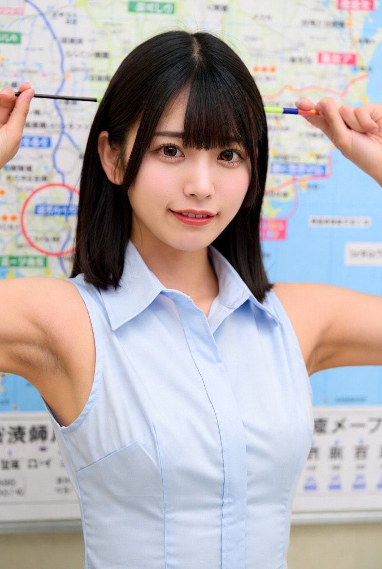 腋見せお天気お姉さんの大サービス