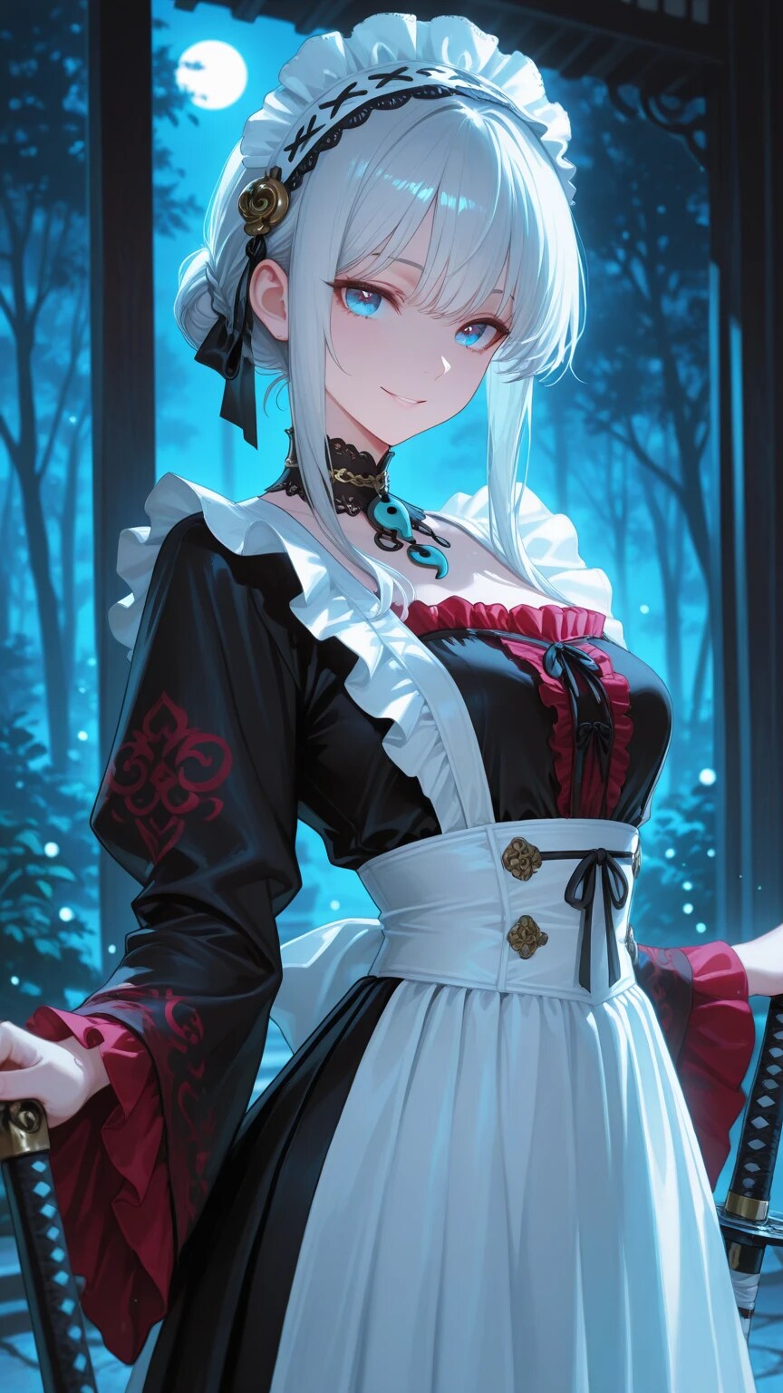 メイド剣士を目指した衣装をアメリアと奏に着せてみました