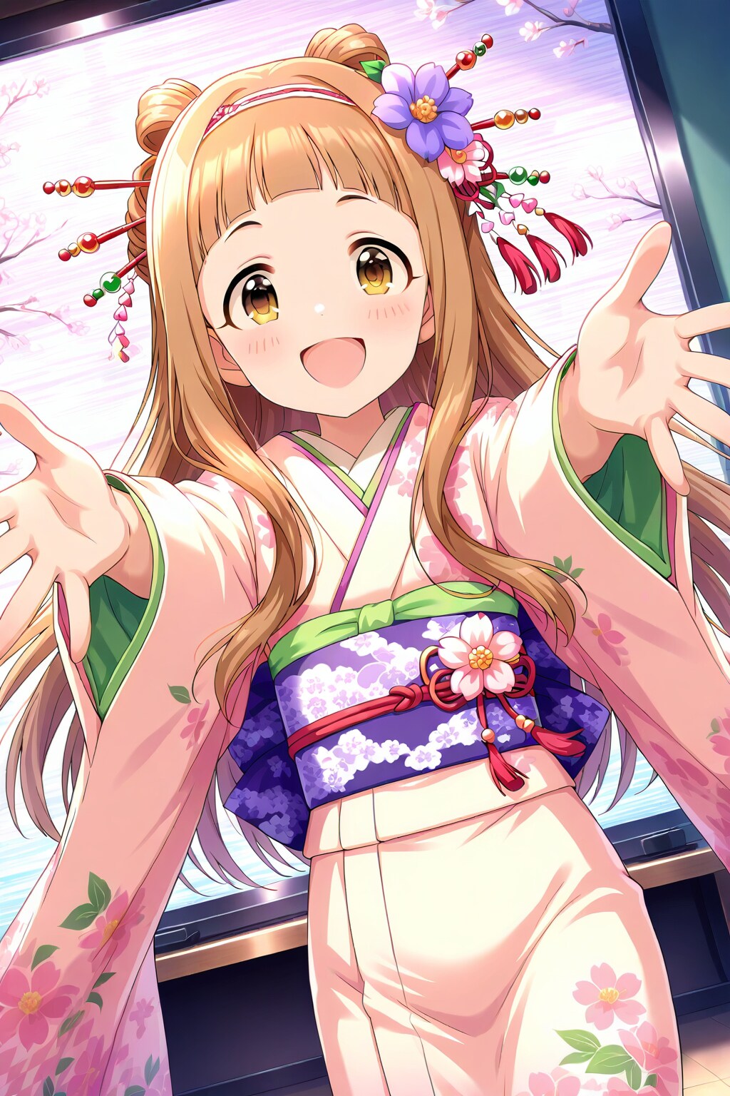 ちち生で着物仁奈