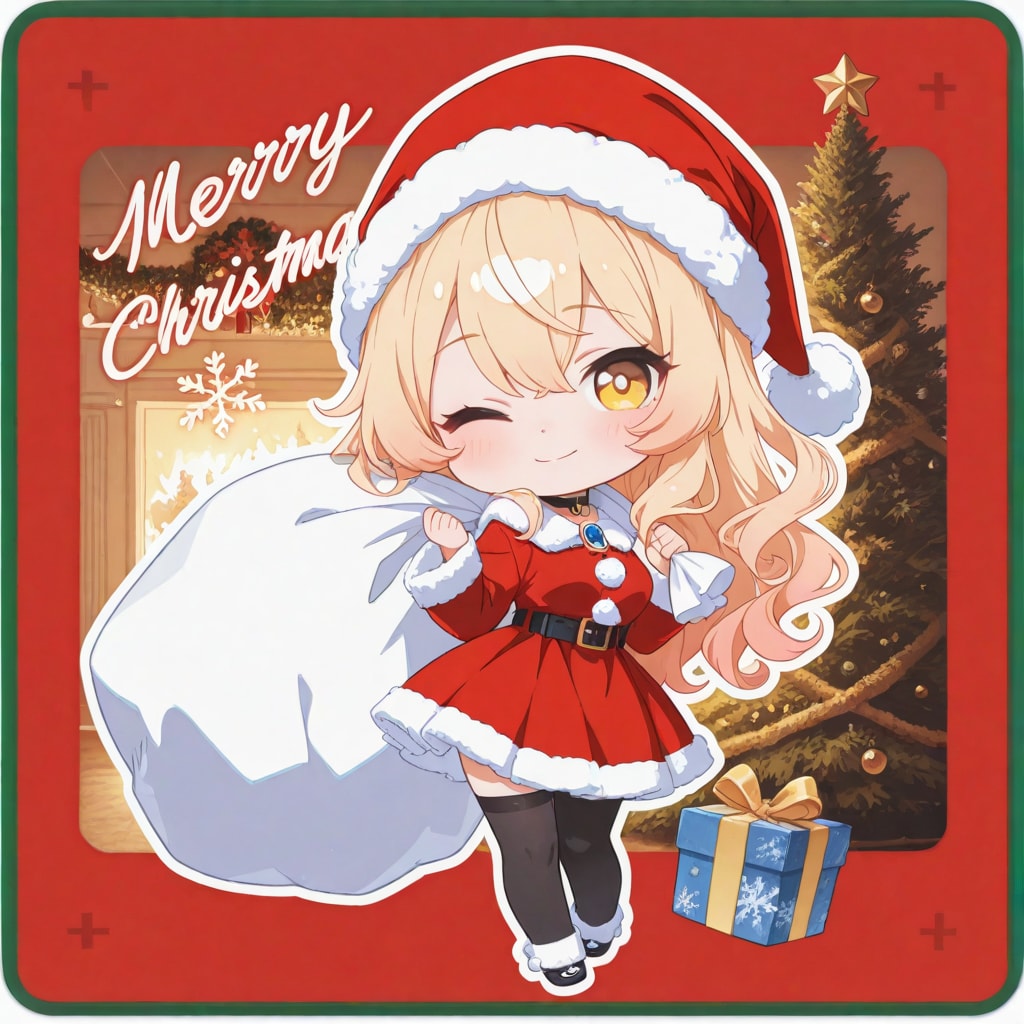 ちびメイドサンタちゃん | の人気AIイラスト・グラビア