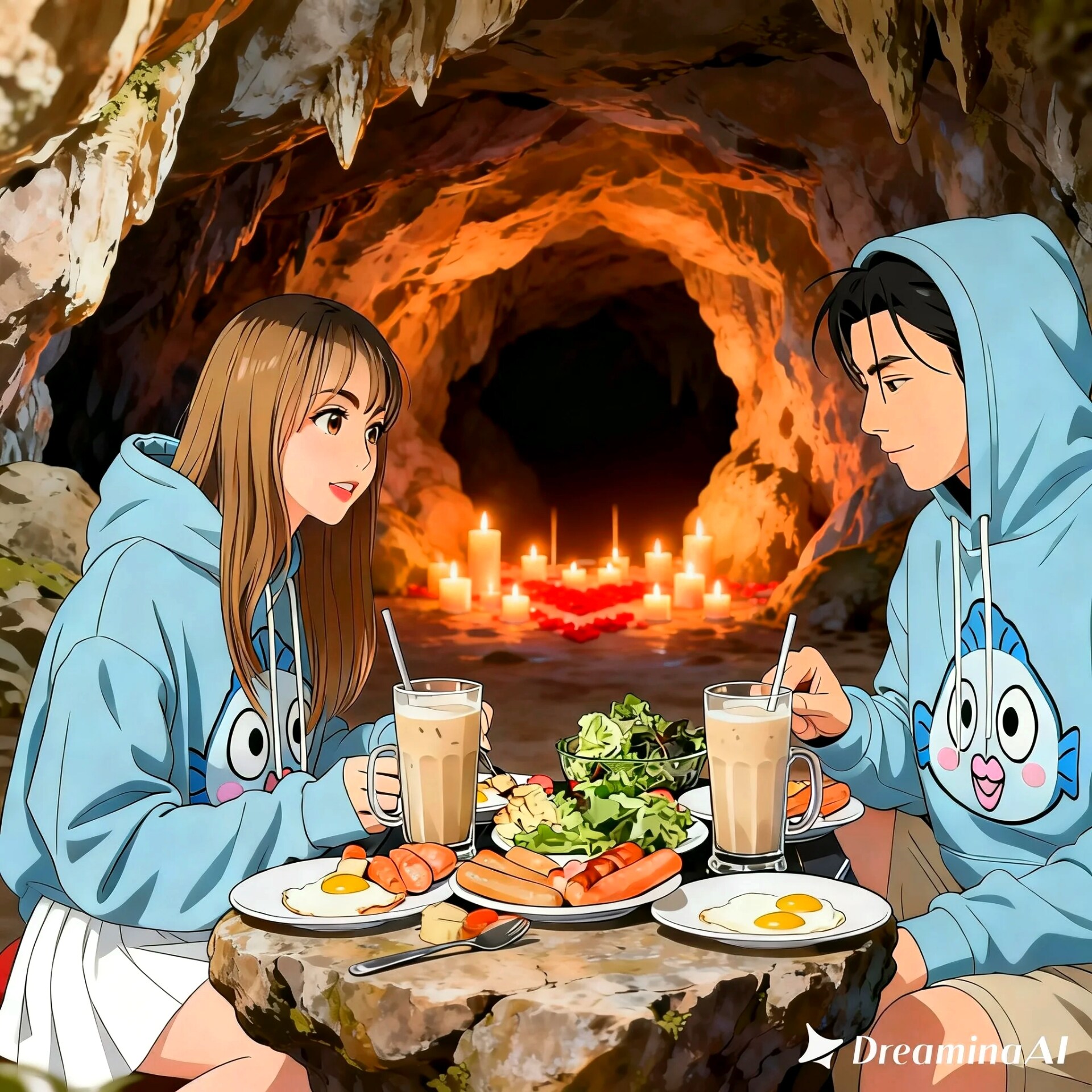洞窟デート | の人気AIイラスト・グラビア