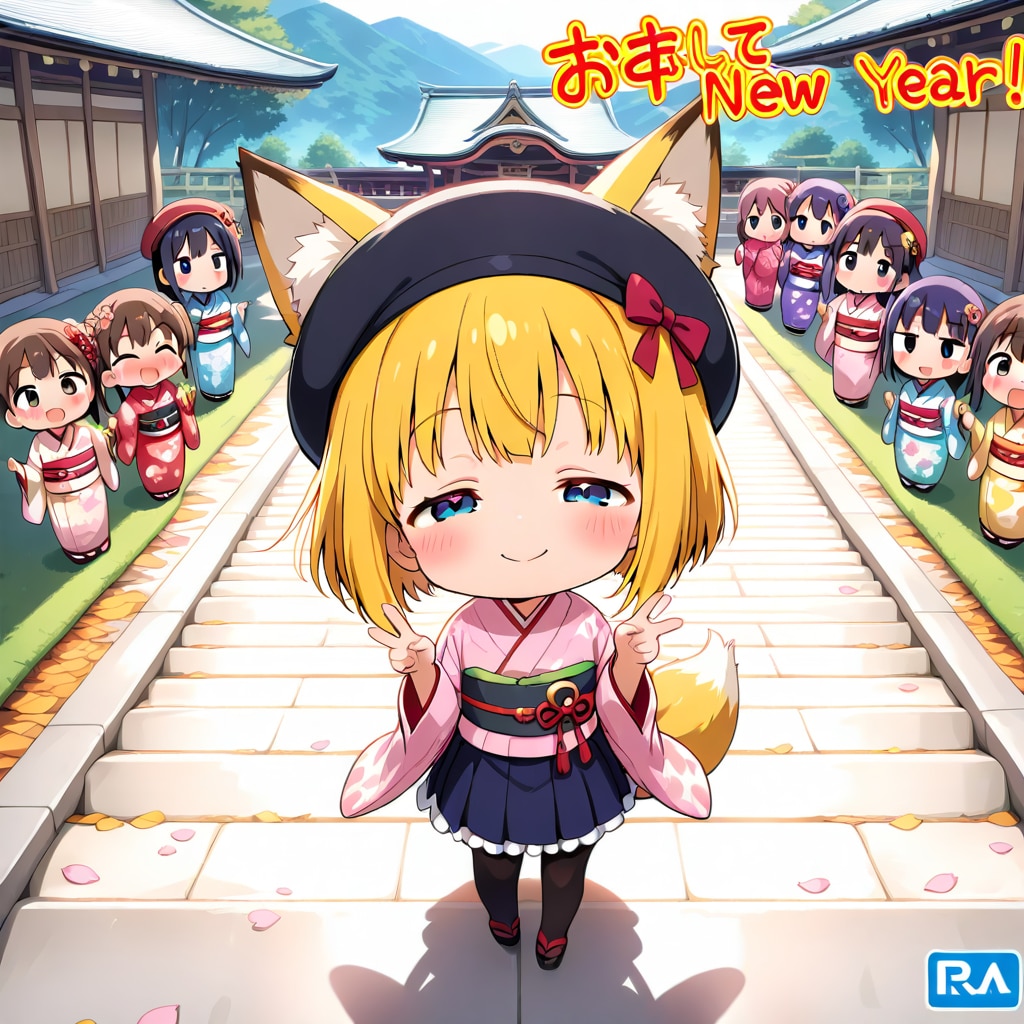 正方形生成、石の階段。