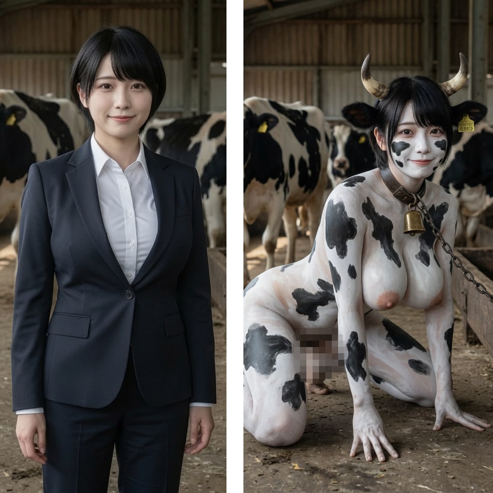 働く牛さん