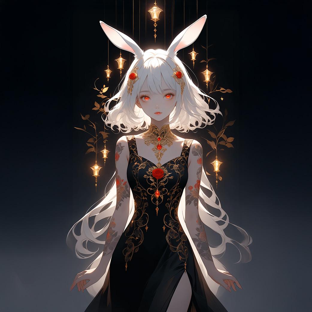 ウサミミ・シャイン黒 | の人気AIイラスト・グラビア