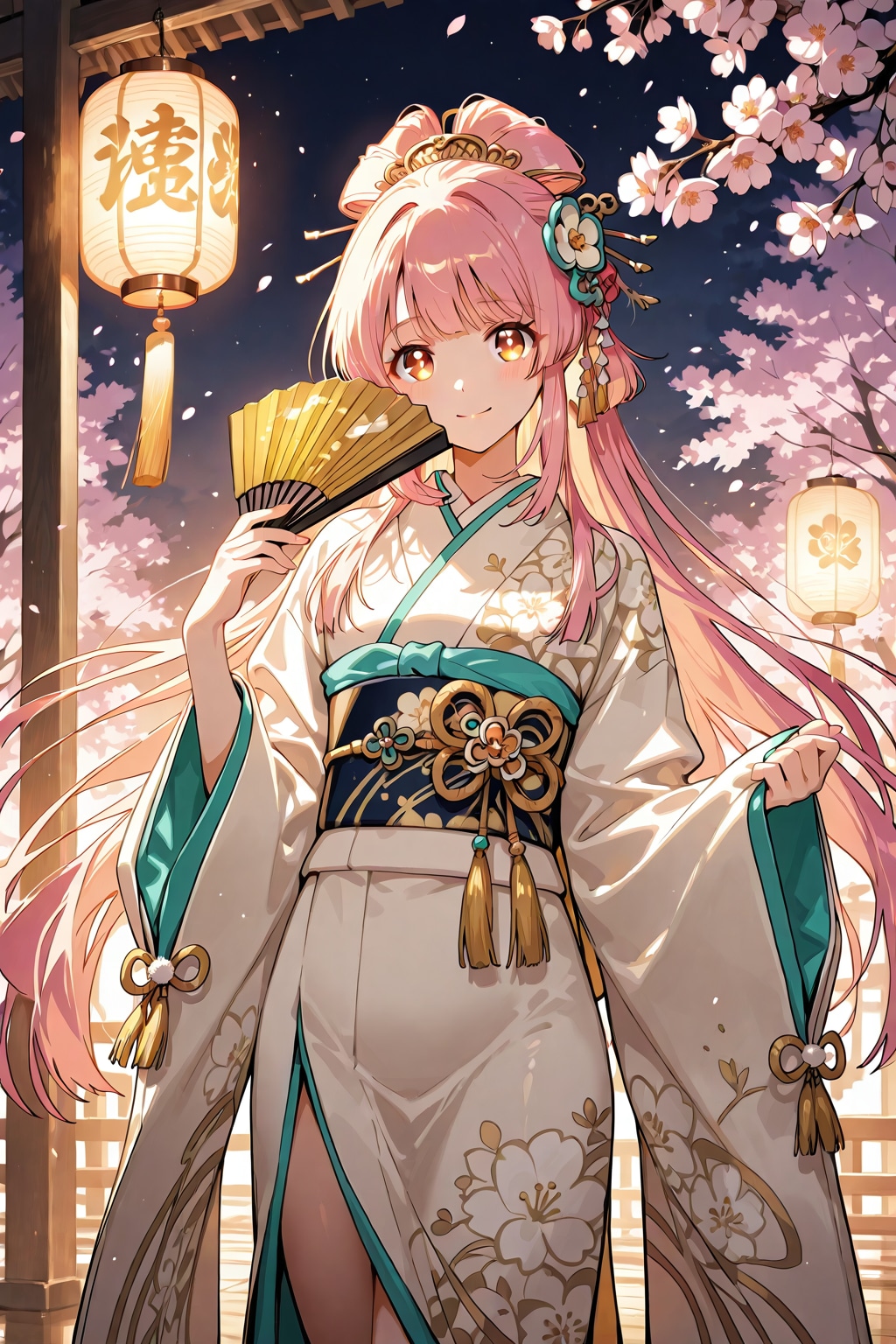 桜と和風魔法少女