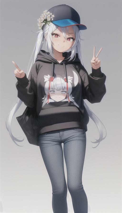 パーカーとスポーツキャップ8 | の人気AIイラスト・グラビア