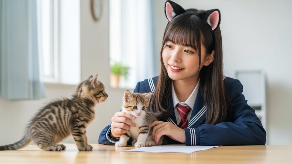子猫ちゃんたちと娘ネコちゃん《動画始めました》