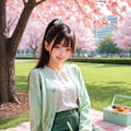 新葉ちゃんと花見デート 4枚目