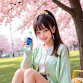新葉ちゃんと花見デート 2枚目