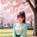 新葉ちゃんと花見デート 3枚目