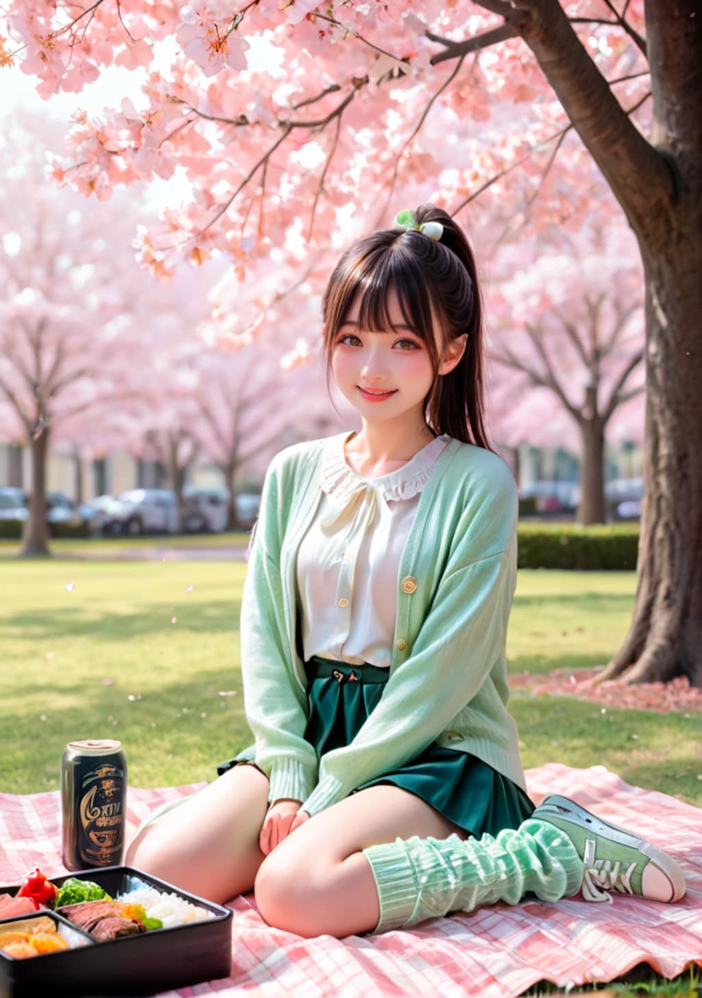 新葉ちゃんと花見デート