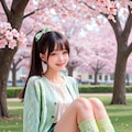 新葉ちゃんと花見デート 5枚目
