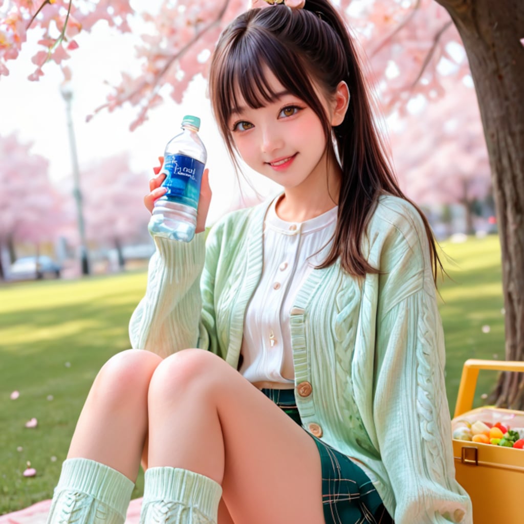 新葉ちゃんと花見デート