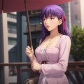 普段着のセクシーさ！間桐桜の魅惑的なリボンが紡ぐFateの物語 5枚目