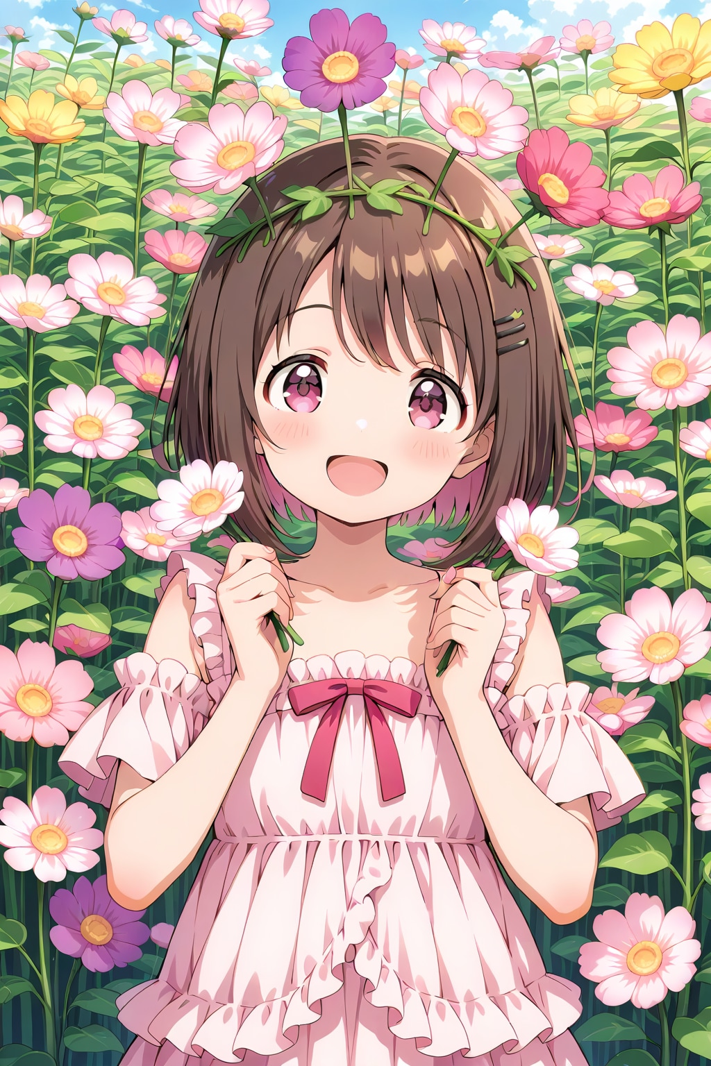 感情の花咲く少女