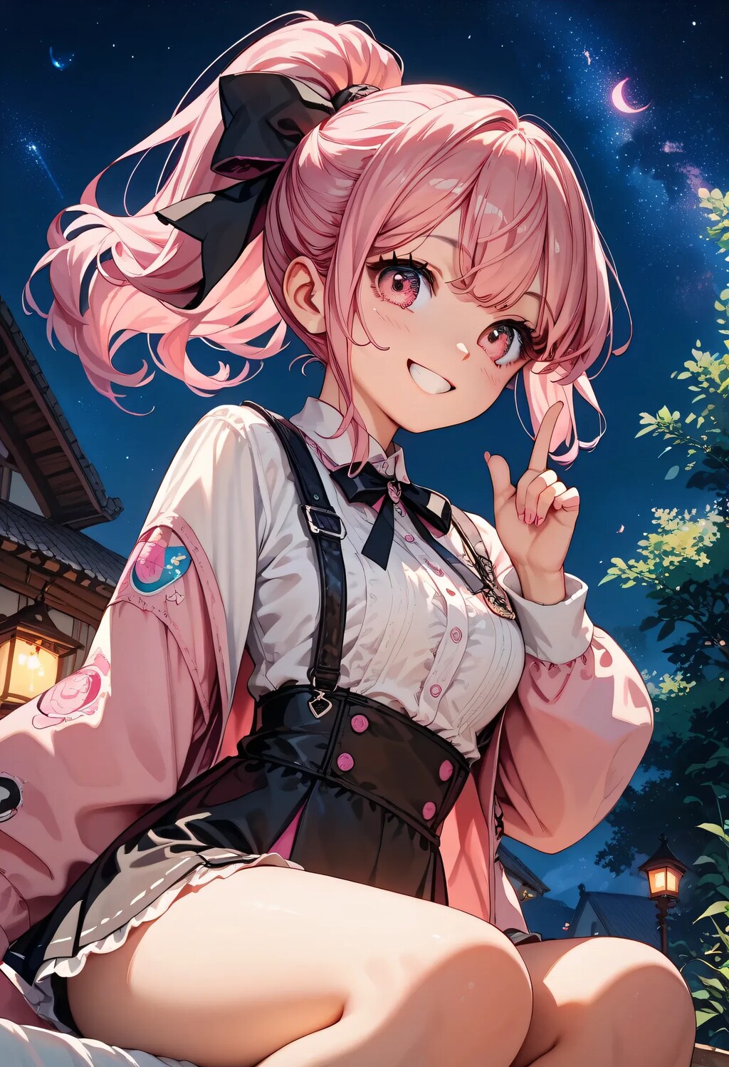 星空のピンクポニテちゃん✨