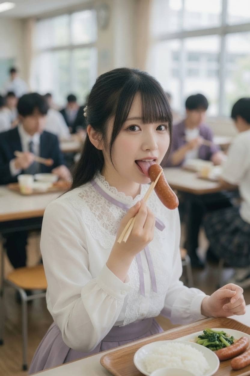 あらあらお嬢さん、そんな太いのを…