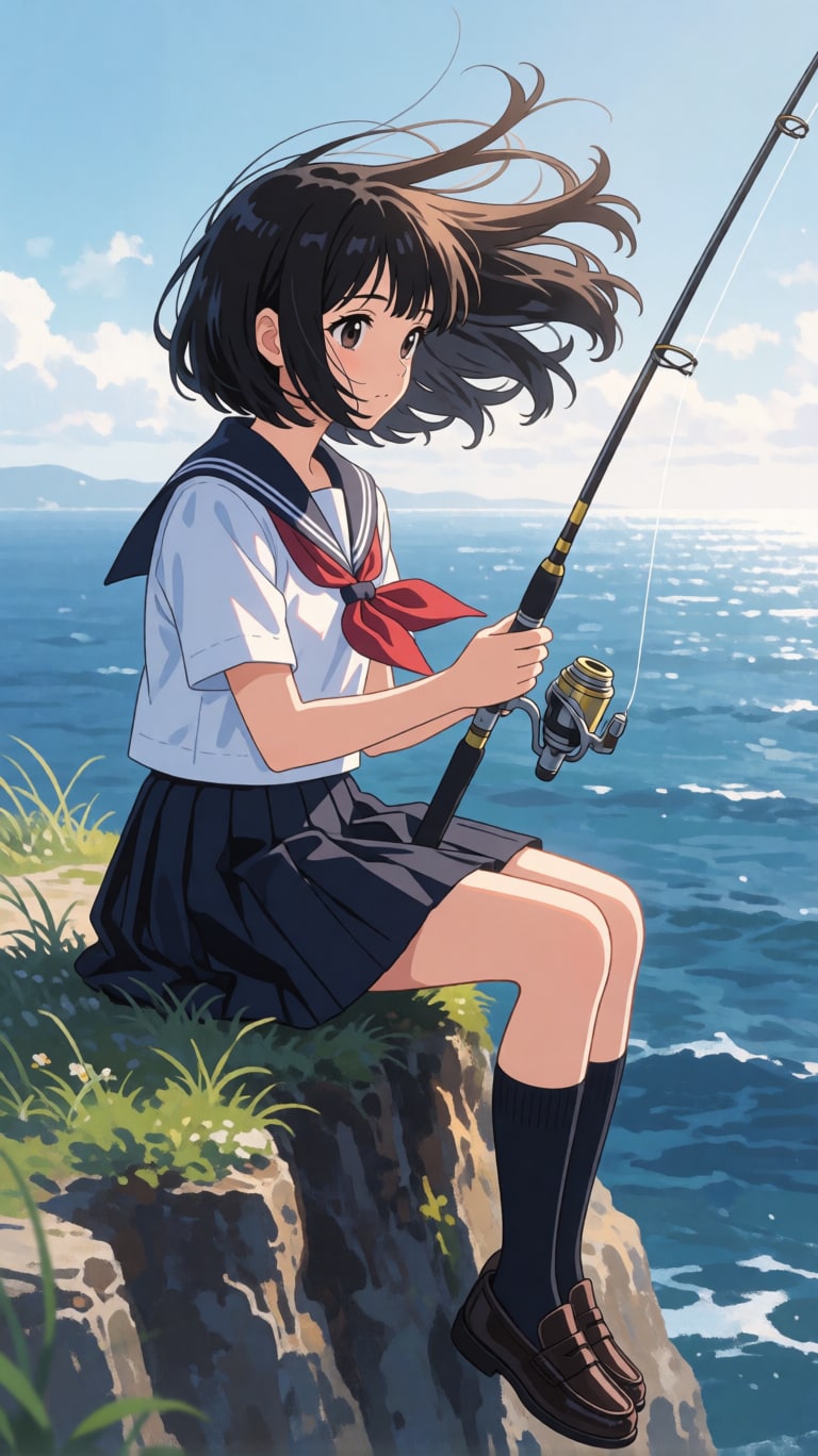 放課後の釣り | の人気AIイラスト・グラビア
