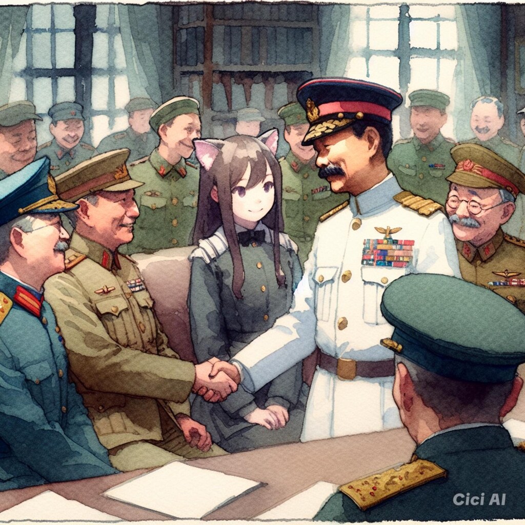 旧日本 ヤマト国に援軍を要請する 猫耳娘