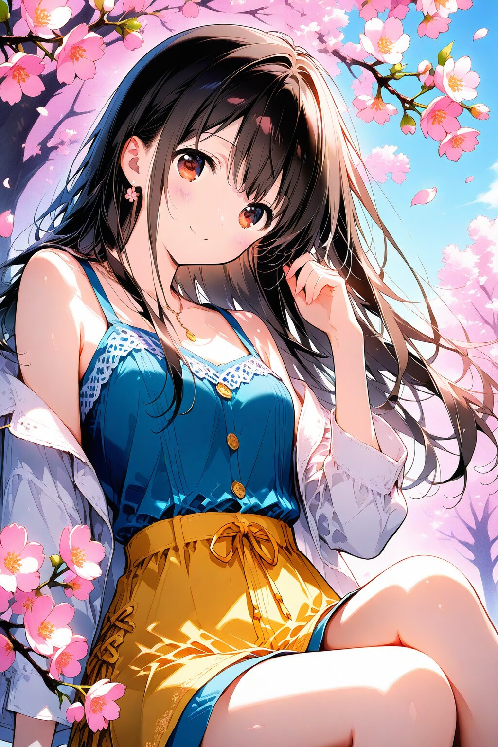 桜が舞う
