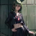 緑の髪の女の子 3枚目